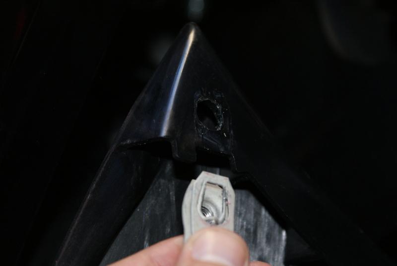 take out old screw  and  cut  red line to fit new quarter turn screw