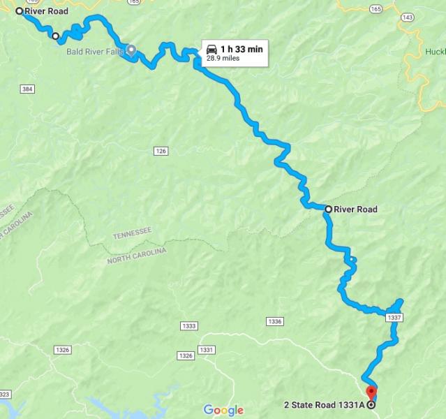Tellico Plains to Murphy Off paved route