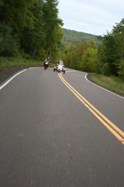 Terry "talking" to Gene on the road.