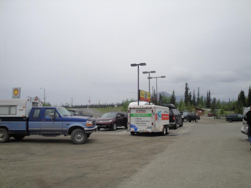 Teslin, Yukon Territory - Line for gas.