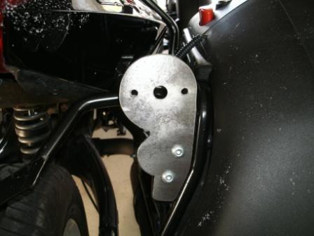 The bracket installed