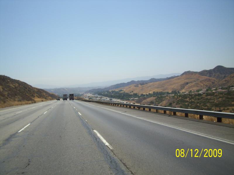 The drive toward home on I-8.