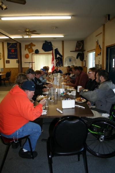 The Husky Cafe put on a great breakfast buffet, we meet up with another Spyder and cycle here then headed out for the Lost Forty.