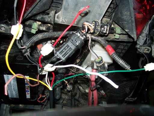 The trailer wiring is spliced into the main wiring.