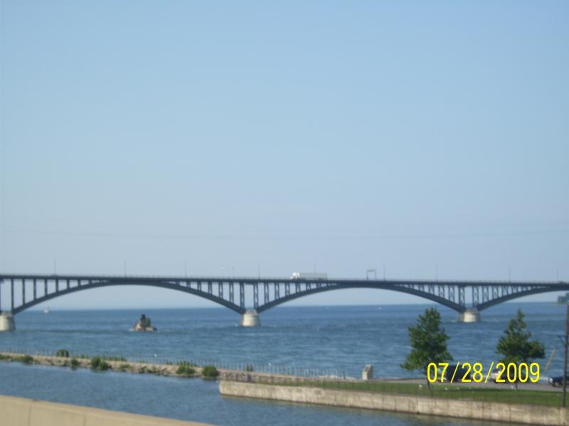 Think this is the Peace Bridge (part of it) that we will cross.