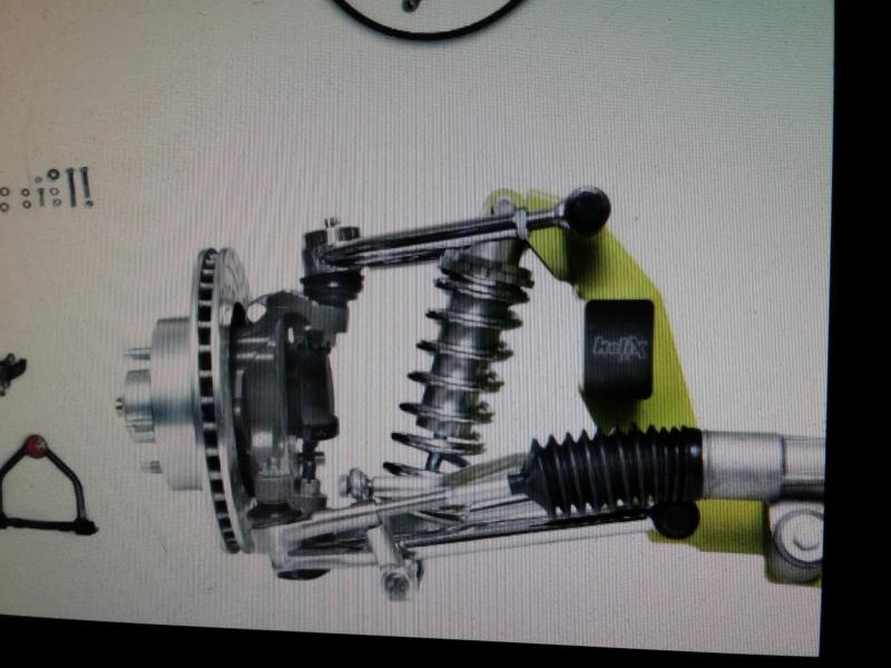 This is a close-up of one side of the suspension system I'm thinking of using to re-place the one in the chassis now - an early VW beetle one that had