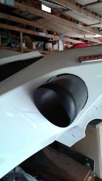 This is a Pic of my 3 in. air intake for the 1330 RT ... All the OEM Air Intake plastic has been re-moved ...the pipe goes directly into the stock air