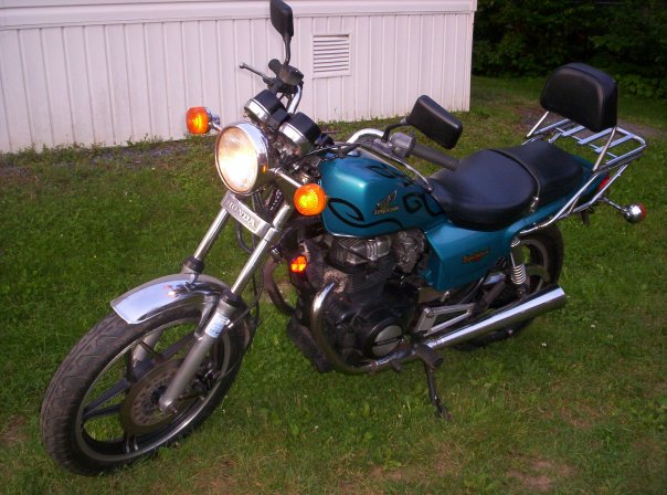 This is the 450 Nighthawk AFTER picture. My custom work bug began here!!!