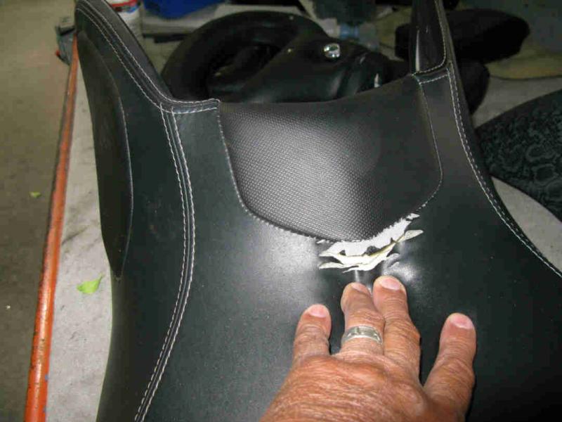 This is the OEM seat from BRP. It didn't last 3 months. I hope to recover something as it is a warrenty issue.