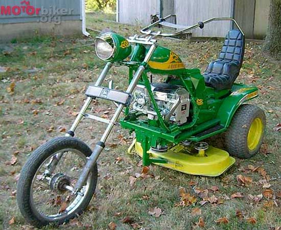 This may take customized choppers a little too far, but you get the lawn mowed pretty quick.