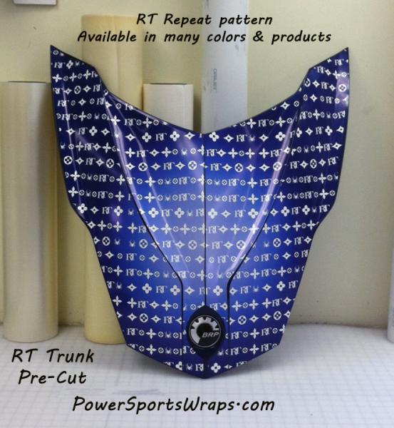 This RT/ RS repeat  patten can be produced in any number of color combinations & incorporated into our pre-cut templates.  Check out this RT Trunk exa