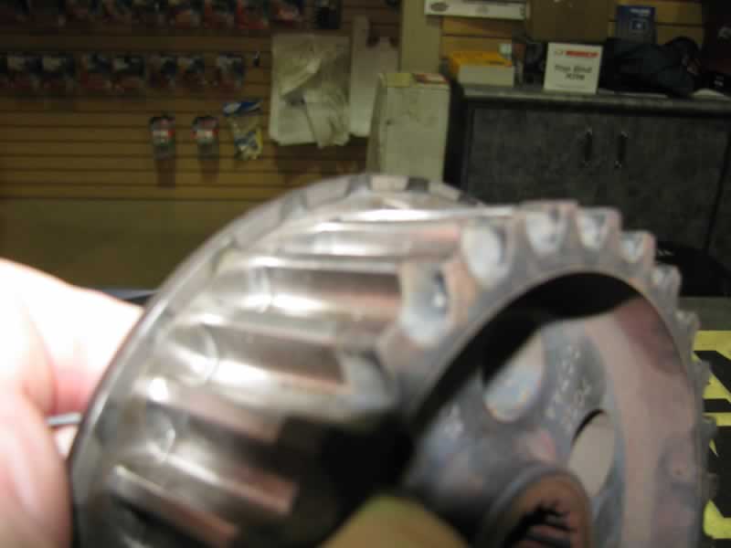 This shows the groove and the wear on the outer flange