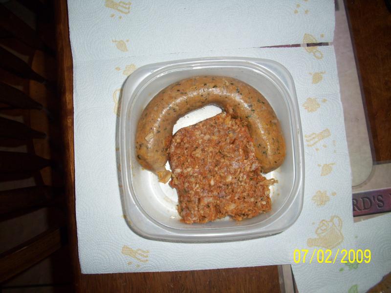 This was Dudley's boudin (crescent for the unknowing) and the other is hogs head cheese. Enough said about that.

If you ain't tried it, you'll never 