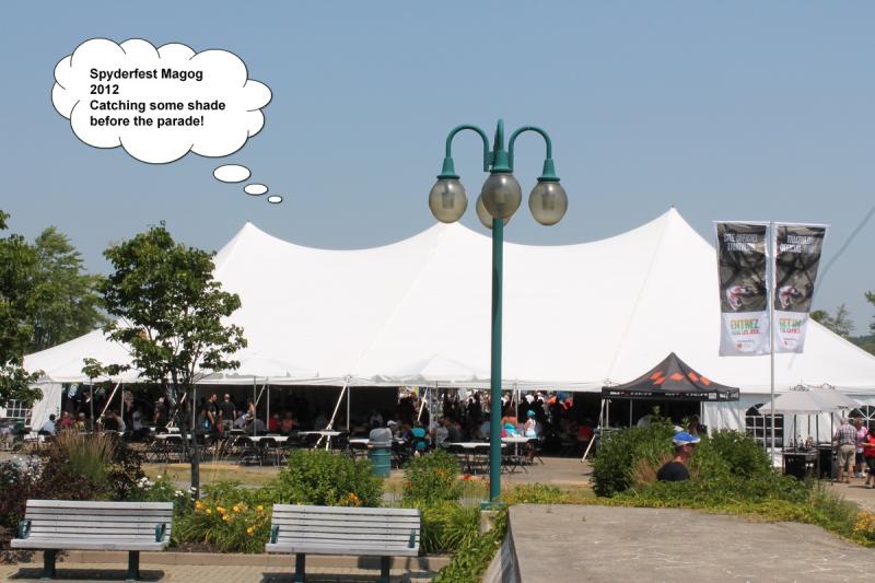 This was the center of opration of the Spyderfest where you could get food, drink and more.