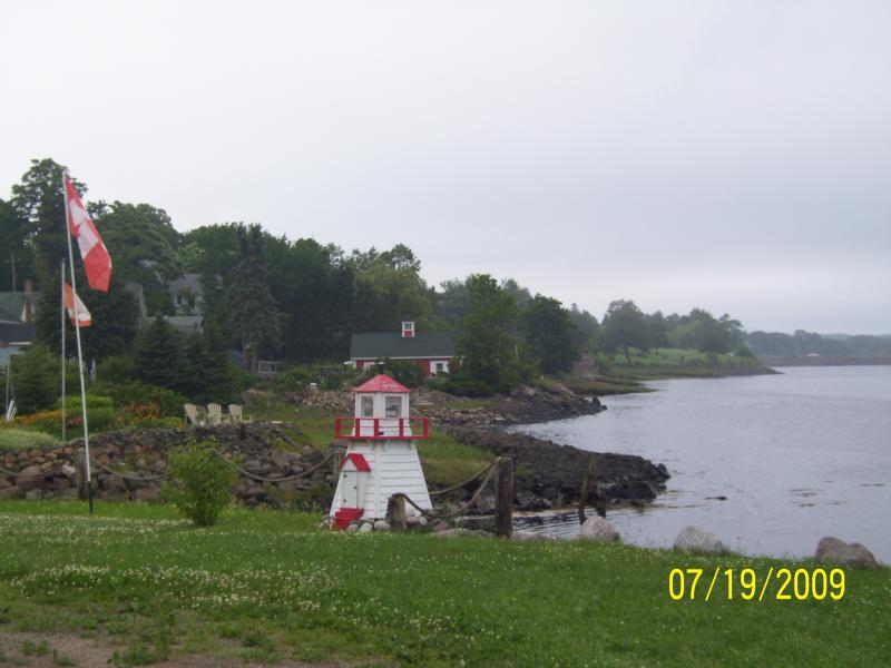 Tide going out; not a real lighthouse as such.
