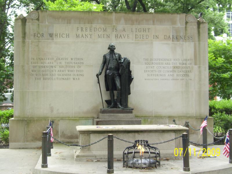 Tomb of the Unknown Soldier of the Continental Army.  Phili, PA