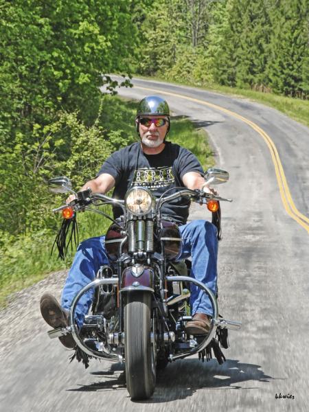 Tony's Ride, bro-in-law, on a nice Ozark spring day-2008.  Location:  Mack's Creek, MO