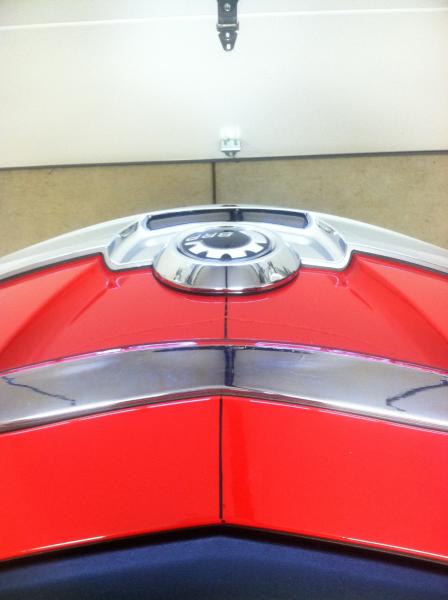 Top view of center line on trunk