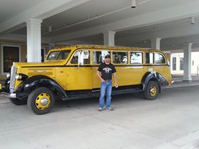 Tour Bus at Yellowstone Lake