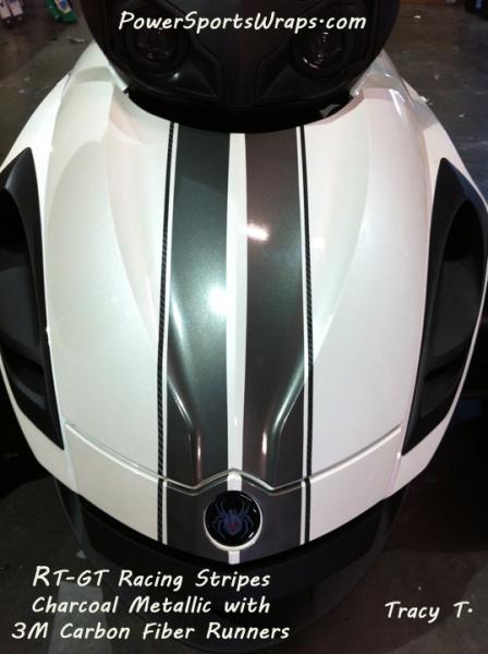 Tracy T's Charcoal RS-GT Racing stripes with 3M Carbon Fiber side runners.  Cool combo.