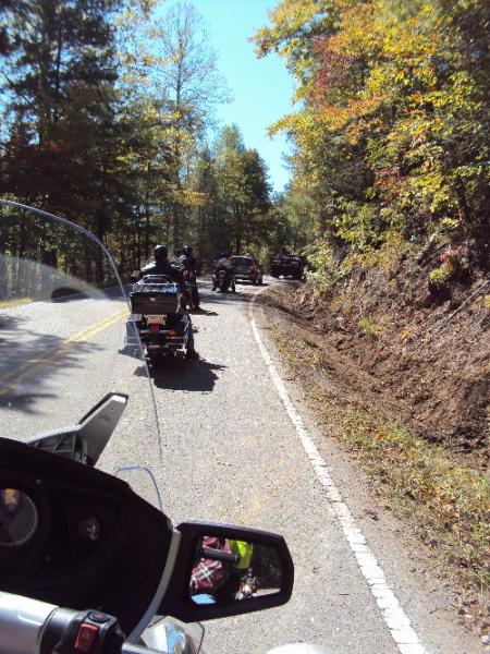 Traffic jam on the Dragon when an 18-wheeler took out a Goldwing on a switchback