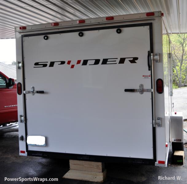 Trailer decal  "Spider" 4.25x60