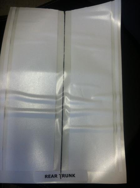 Trunk decal material