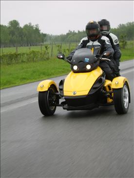 Us on the way to Valcourt.