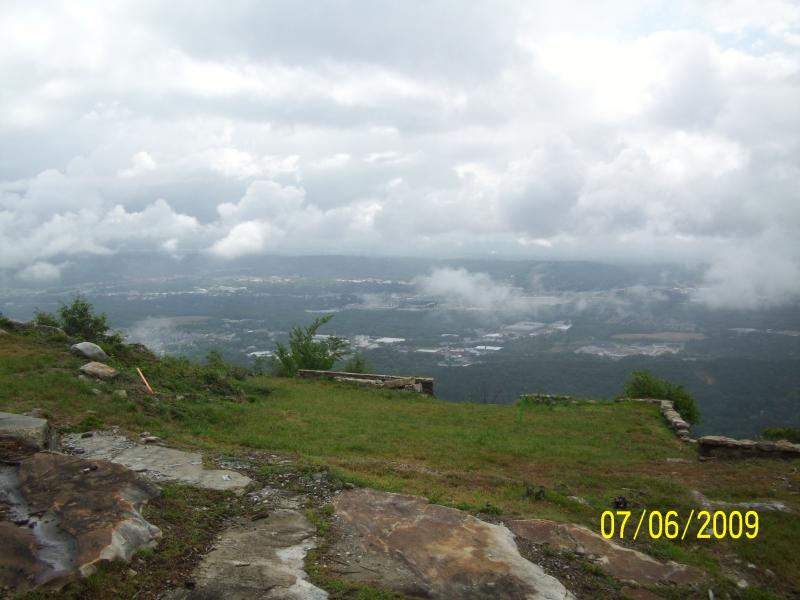 Valley overlook. There was a residence here. Still steps, rails and paths. Looks to be preparing for another establishment.