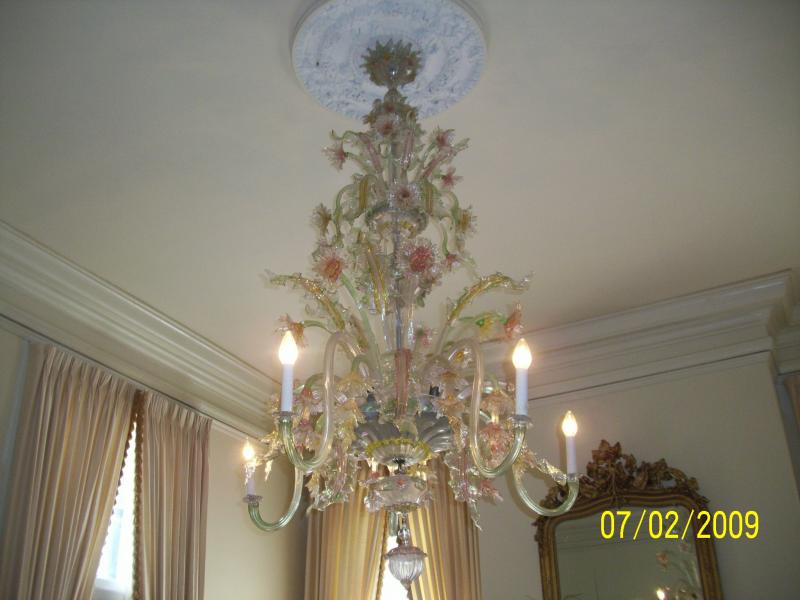 Venitian crystal chandelier.