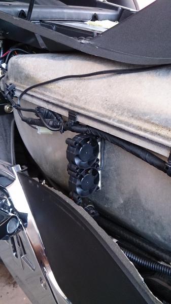 Ventilation fans for the brake master pump area