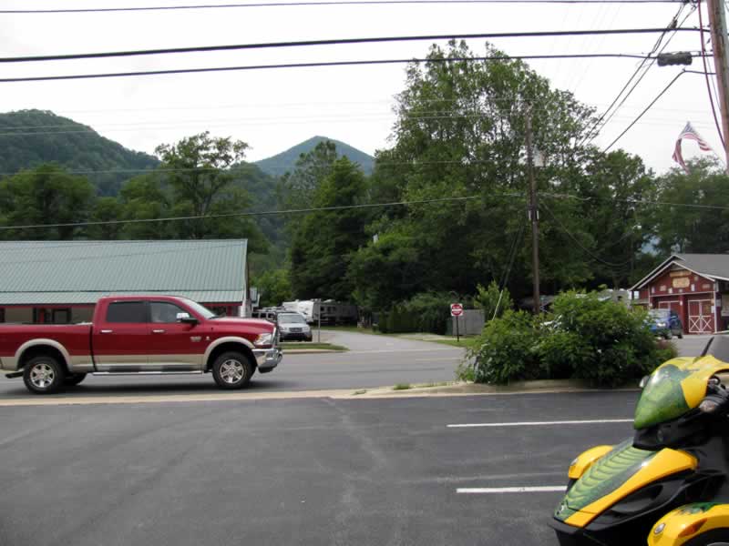 View from hotel parking lot