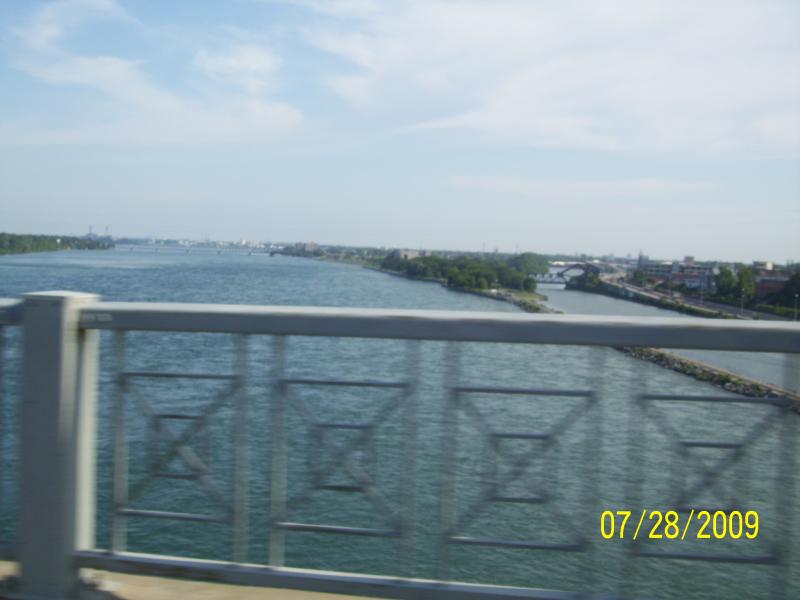 View from the Peace Bridge; cool.