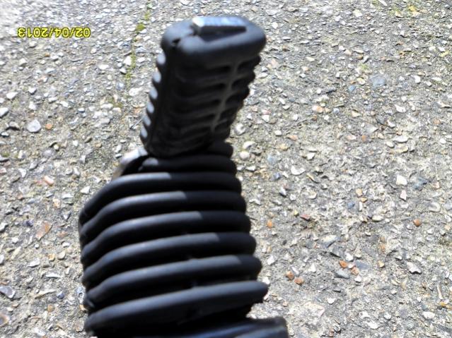 View of end stop to ensure my foot remained on the OEM footrest due to Disability - Pre Seal Floorboards