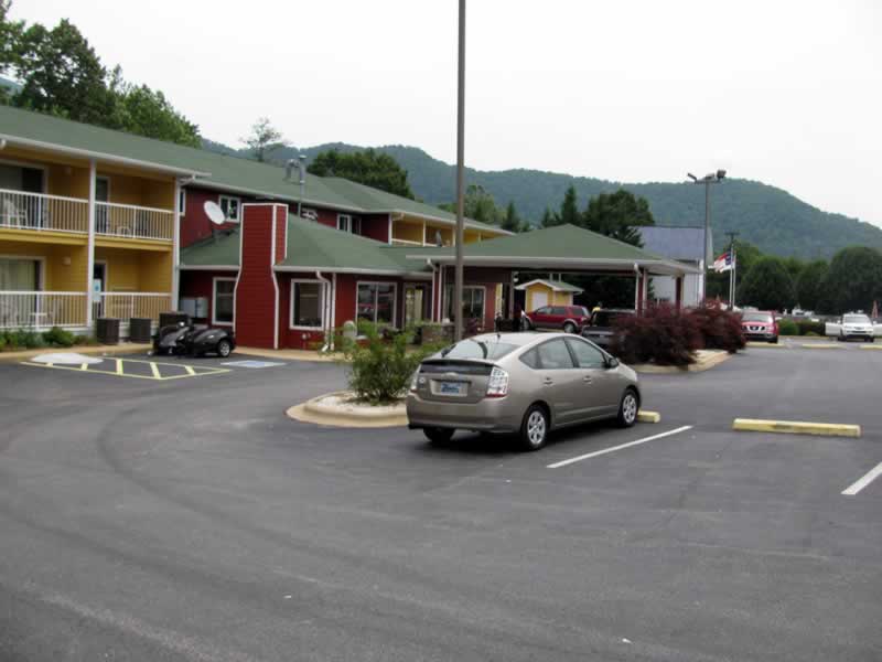 View of hotel from parking lot