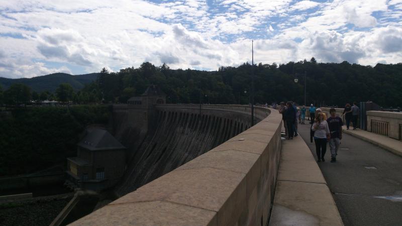 View of the Eder Dam - This was the middle section which sustained the most damage during the raid