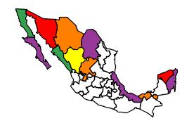 VisitedMexicanStatesMap