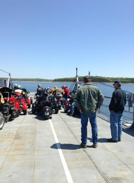 Waiting for the ferry to get going.