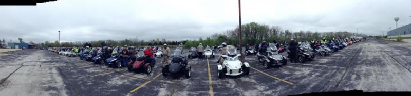 Waiting for the parade to start.