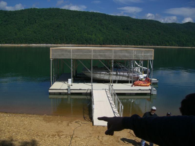 Wayne's boats and boat dock that Tim sold him.