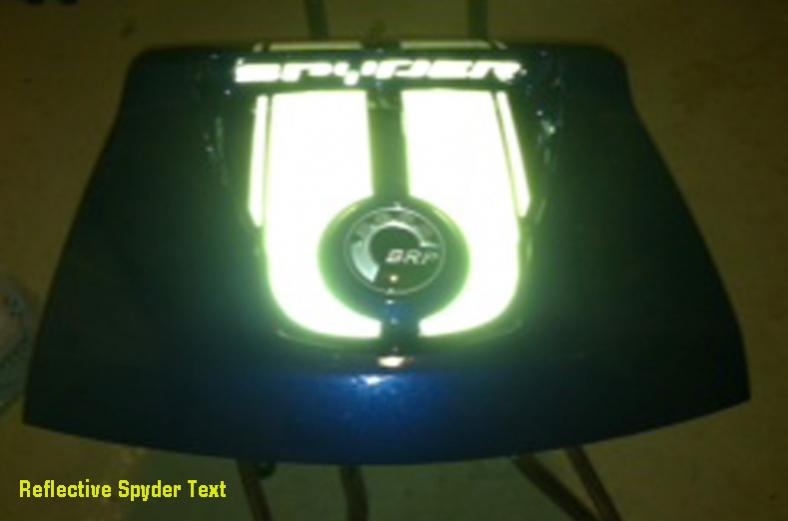 We also produced a reflective SPYDER decal to fit in the flat area where the stripe was missing. this provides a real finished look to the kit