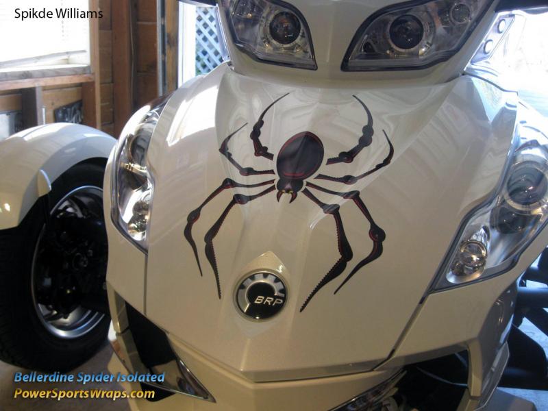 We have created this to fit nicely on the trunk or an RT or RS model Spyder.  Easy peel & stick apply.. we provide all you need with the decal kit.