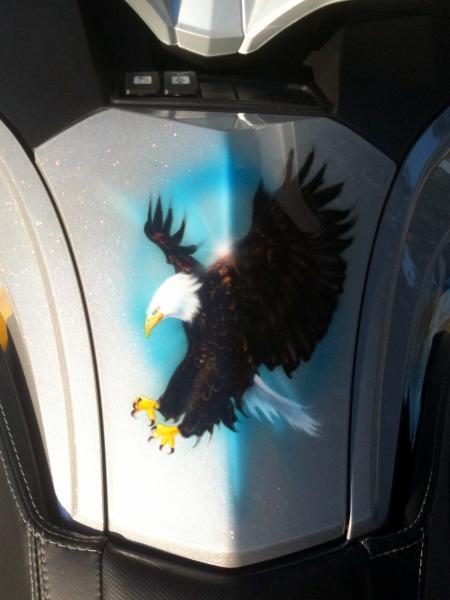 We love the detail he placed into the talons and feathers!