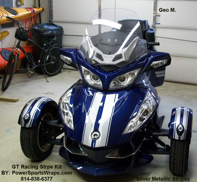 What a classy looking package:
*RT- GT Racing stripe kit
* Fender Stripe kit
* Saddle Bag kit
Order yours today: 814-838-6377