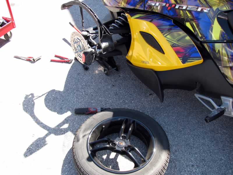 Wheel and fender removed