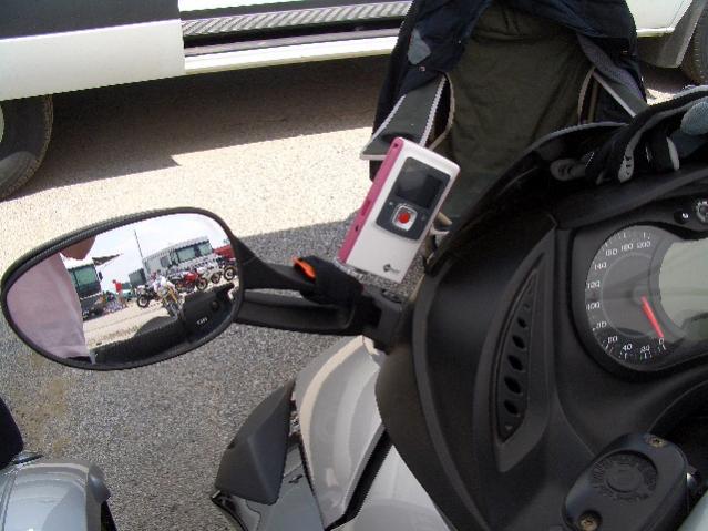 Where I mounted the flip video, so that's why the video is crooked.