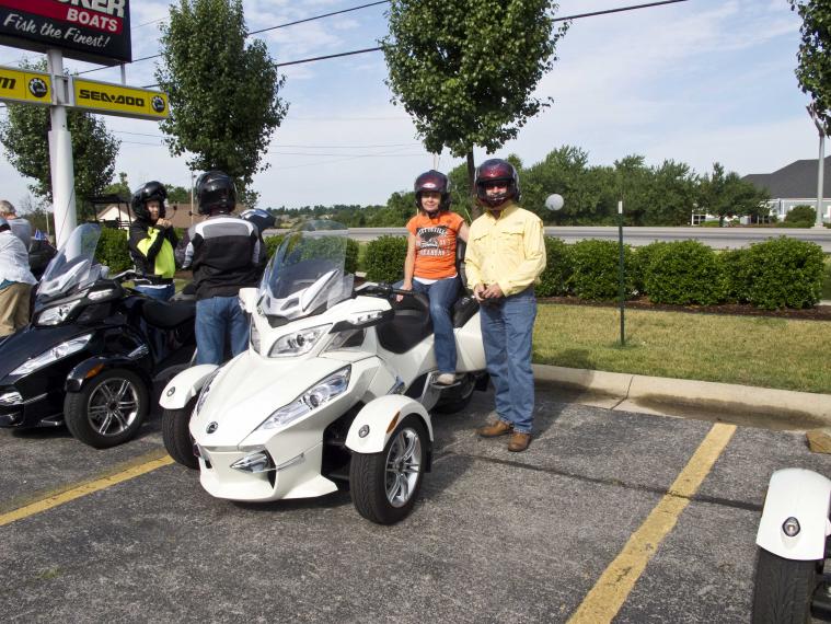 Wife and I ready for the ride