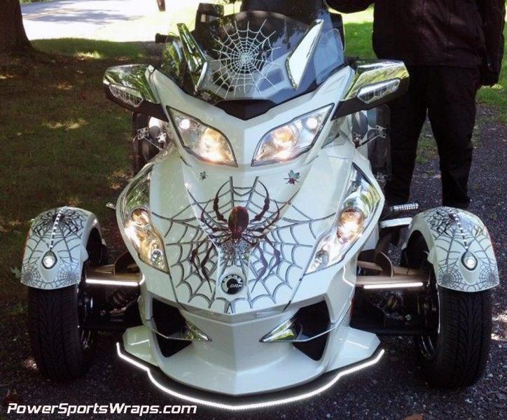 Woody web design produced on transparent film with 3D web and Bellerdine spider.